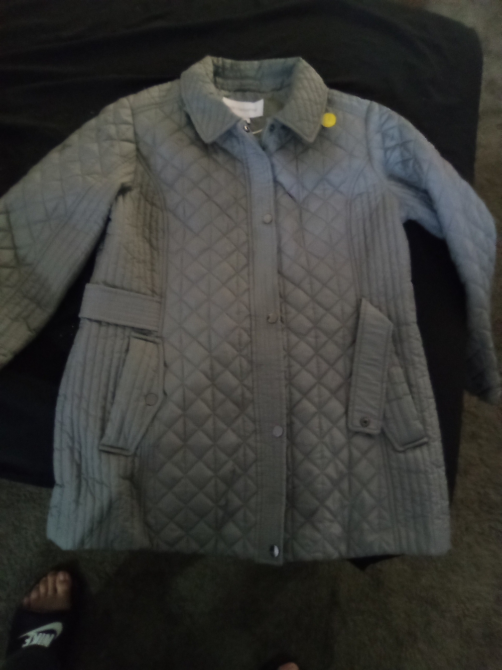 Liz Claiborne Quilted Gray Puffer Coat for Kids